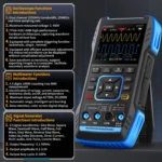 FNIRSI 2C53T 50MHz 250MS/S Handheld 3in1 Oscilloscope Multimeter Signal Generator - Image 4